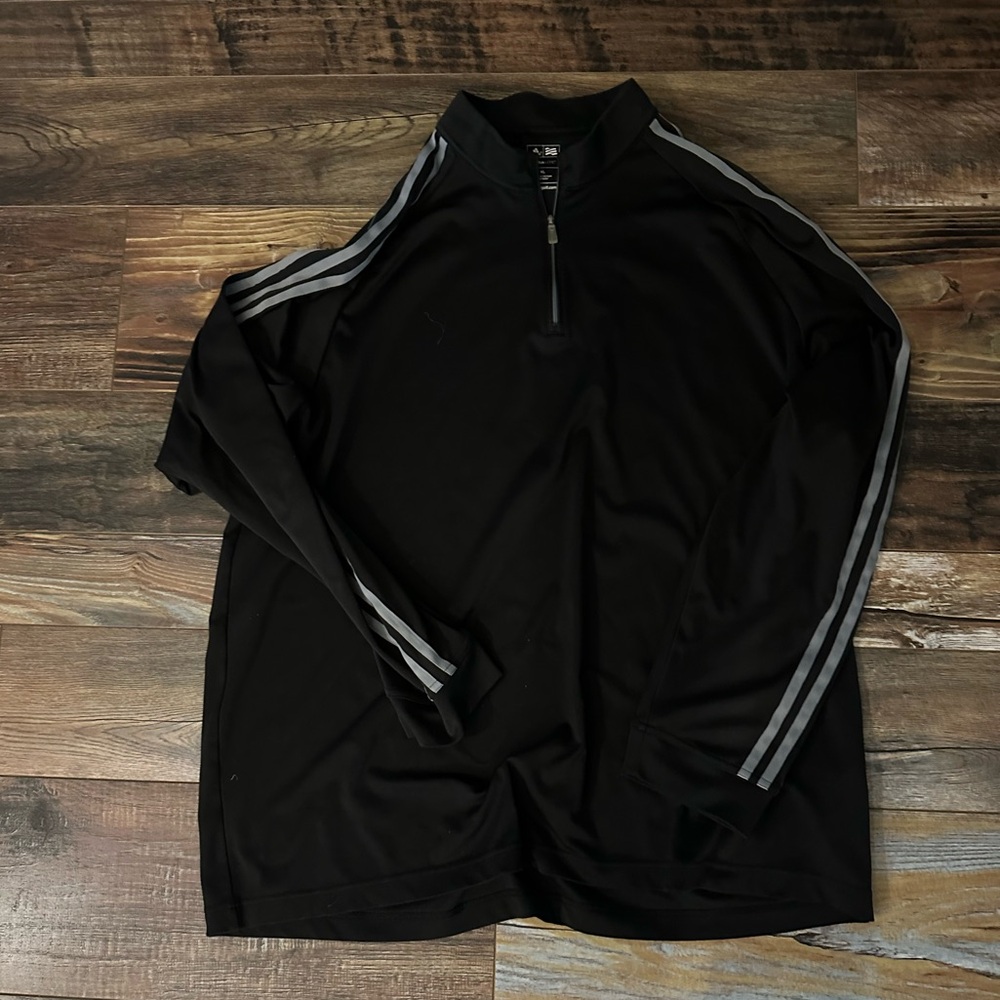 Men’s black Adidas half zip pullover